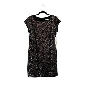 Eliza J cocktail dress size 10 sequined rose shimmer